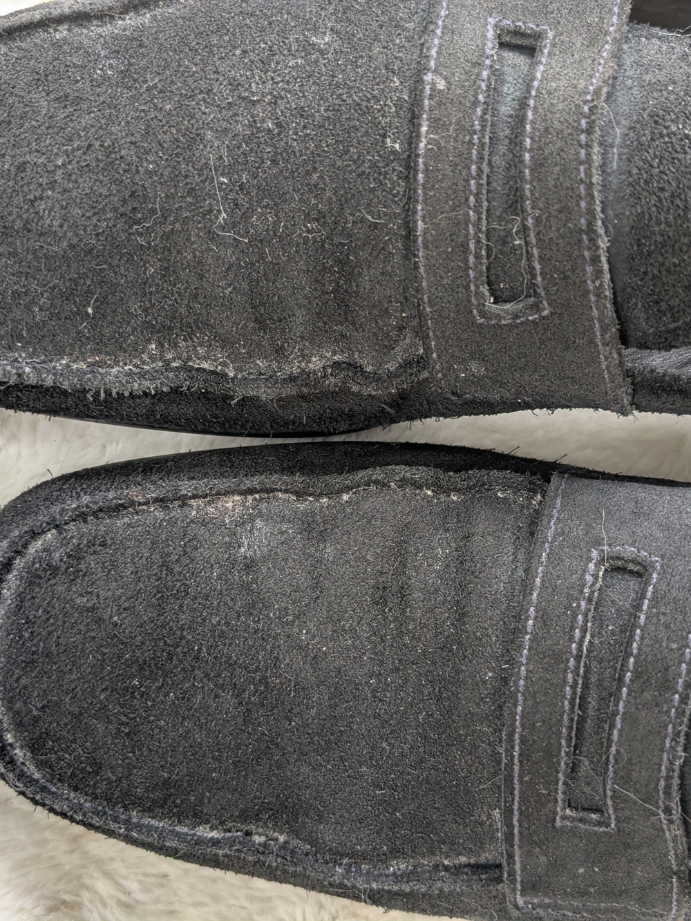 Prada Men’s Black Suede Penny Loafers - Picture 13 of 14